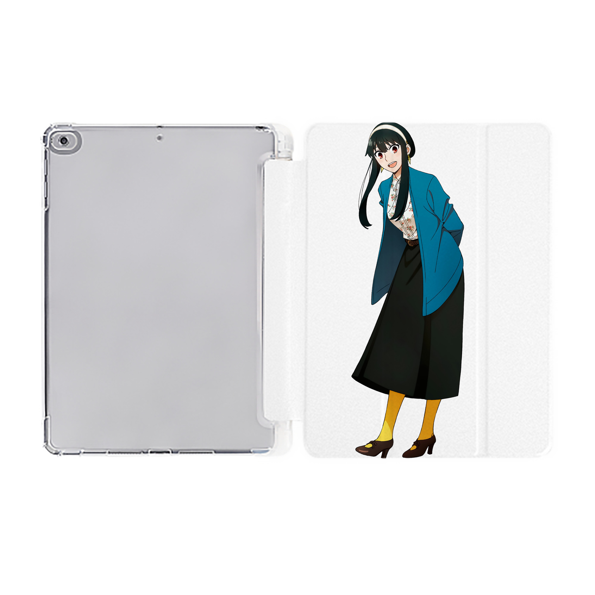 （画像用） SPY×FAMILY间谍家家酒 IPad ケース ペン収納付き 三つ折りスタンド PUレザー×シリコン 対応機種9.5/10.5/10.9インチ